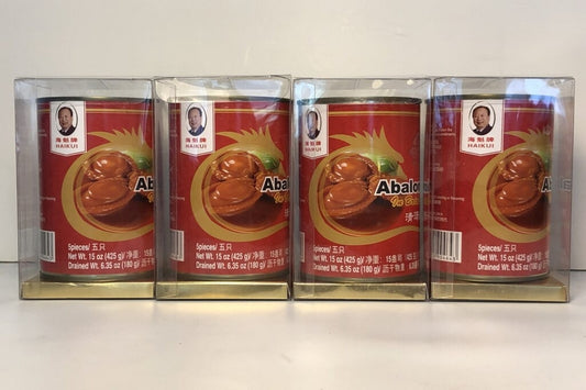 5 pcs can of abalone 5 隻/一罐 Abalone in Brine 原湯鮑魚 4 cans per box 4 罐禮盒裝裝