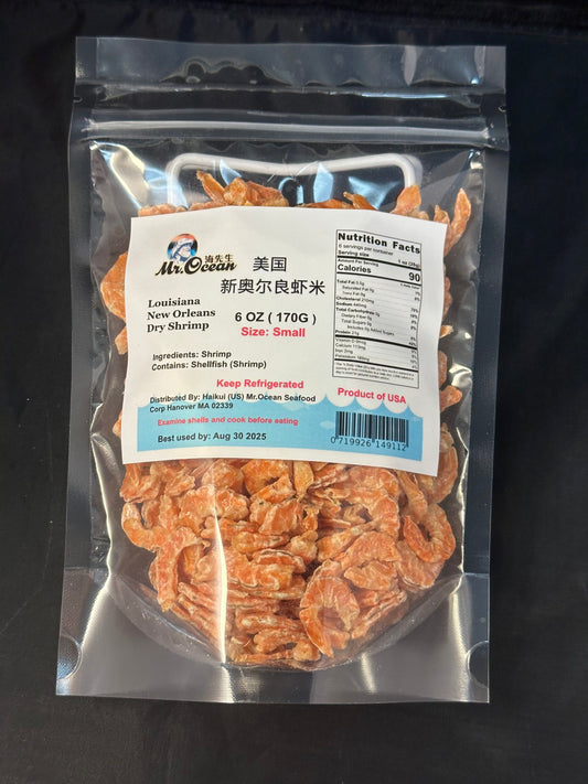 Louisiana Dry Shrimp 路易斯安那新奧爾良蝦米 6oz (170G)per bag 袋 6 bags/box 袋/盒