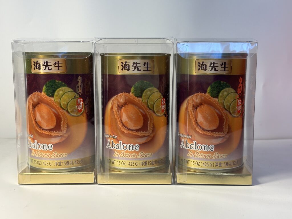 4 Pcs Can of Abalone 4 隻/一罐 Set of 3 Cans in Plastic Box 3 罐禮盒裝